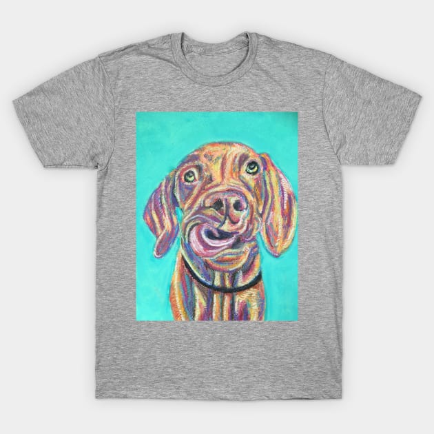 Colourful Vizsla puppy T-Shirt by Merlinsmates